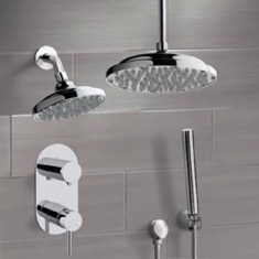 Dual Shower Head Shower System with Handheld